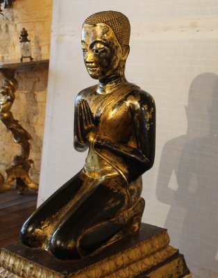 Large Bronze Monk, 18th-Century, Thailand-HPU-1248907