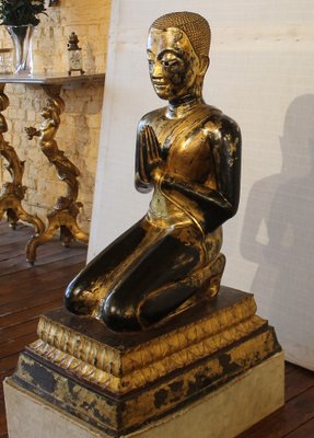 Large Bronze Monk, 18th-Century, Thailand-HPU-1248907