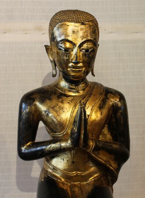 Large Bronze Monk, 18th-Century, Thailand-HPU-1248907