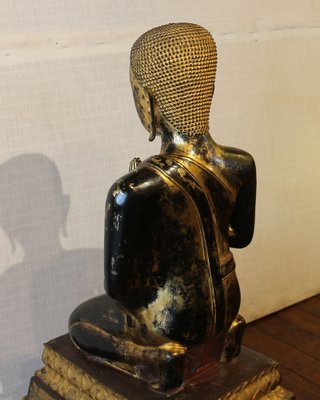 Large Bronze Monk, 18th-Century, Thailand-HPU-1248907