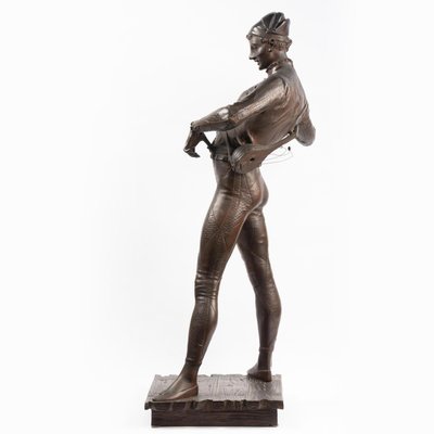 Large Bronze Sculpture of Harlequin by Paul Dubois-WFS-2034153