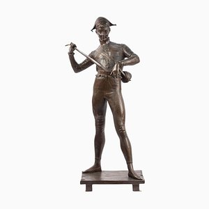 Large Bronze Sculpture of Harlequin by Paul Dubois-WFS-2034153