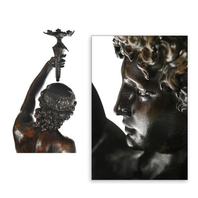 Large Bronze Sculpture with Brown Patina-NQ-850594