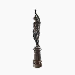 Large Bronze Sculpture with Brown Patina-NQ-850594