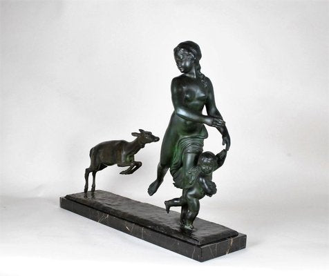 Large Bronze Woman by G. Gori, 1930s-SYQ-799243