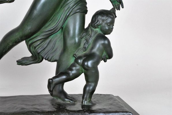 Large Bronze Woman by G. Gori, 1930s-SYQ-799243