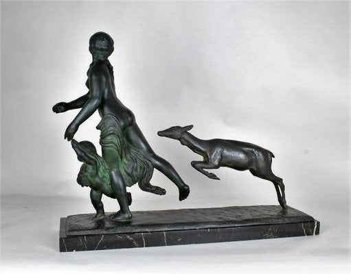 Large Bronze Woman by G. Gori, 1930s-SYQ-799243