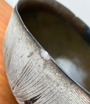 Large Brutalist German Studio Pottery Bowl by Gerhard Liebenthron, 1980s-UAH-1796680