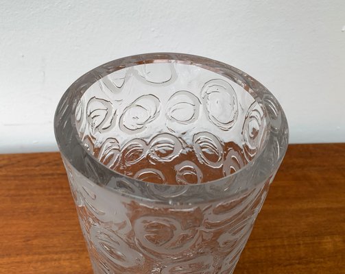 Large Brutalist Glass Vase, 1970s-UAH-1337878