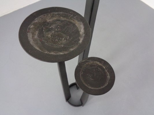 Large Brutalist Iron Candleholder, 1960s-RDW-1276999