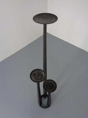 Large Brutalist Iron Candleholder, 1960s-RDW-1276999