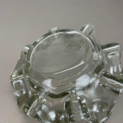 Large Brutalist Lucid Glass Bowl Element Shell Ashtray, France, 1970s-QZ-1815000