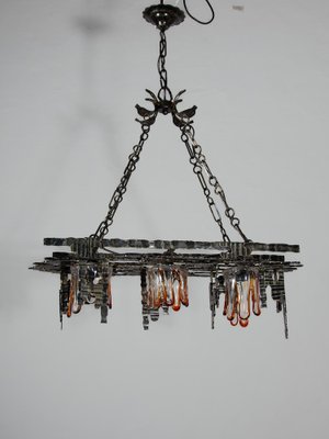 Large Brutalist Pendant attributed to Tom Ahlström & Hans Ehrlich, 1970s-KL-1799762