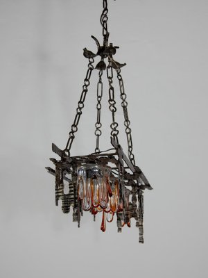 Large Brutalist Pendant attributed to Tom Ahlström & Hans Ehrlich, 1970s-KL-1799762