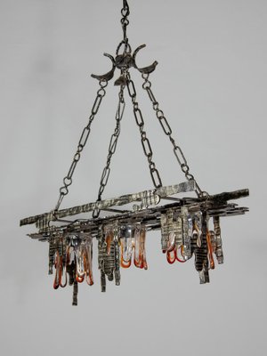 Large Brutalist Pendant attributed to Tom Ahlström & Hans Ehrlich, 1970s-KL-1799762