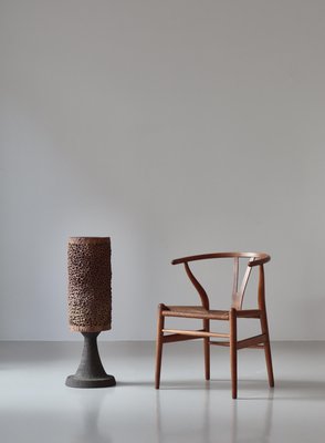 Large Brutalist Stoneware Table Lamp attributed to Sejer Ceramics, Denmark, 1960s-WRF-2020896