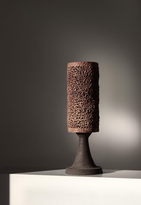 Large Brutalist Stoneware Table Lamp attributed to Sejer Ceramics, Denmark, 1960s-WRF-2020896