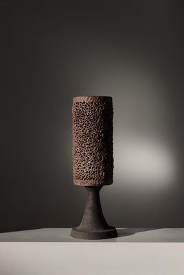 Large Brutalist Stoneware Table Lamp attributed to Sejer Ceramics, Denmark, 1960s-WRF-2020896