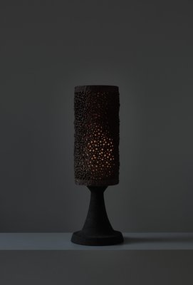 Large Brutalist Stoneware Table Lamp attributed to Sejer Ceramics, Denmark, 1960s-WRF-2020896