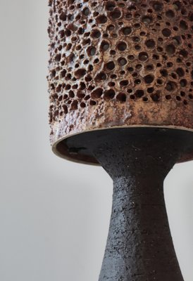 Large Brutalist Stoneware Table Lamp attributed to Sejer Ceramics, Denmark, 1960s-WRF-2020896