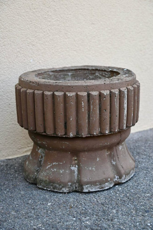 Large Brutalist Style Tinted Concrete Planter, 1970