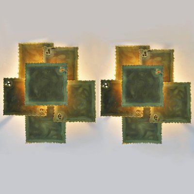 Large Brutalist Wall Lamp with Composition of Squares by Holm Sørensen-VDW-846470