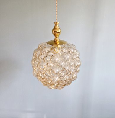 Large Bubble Glass Pendant Light by Helena Tynell for Glasshütte Limburg, 1970s-FAX-2042191