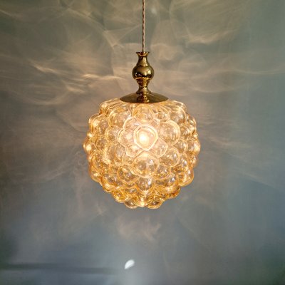 Large Bubble Glass Pendant Light by Helena Tynell for Glasshütte Limburg, 1970s-FAX-2042191