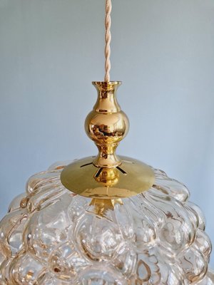 Large Bubble Glass Pendant Light by Helena Tynell for Glasshütte Limburg, 1970s-FAX-2042191