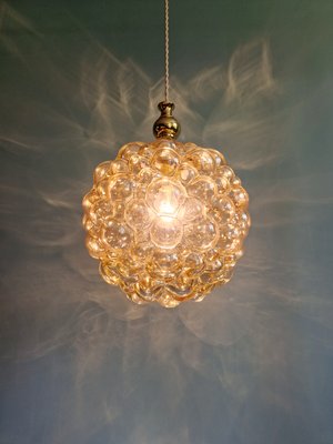 Large Bubble Glass Pendant Light by Helena Tynell for Glasshütte Limburg, 1970s-FAX-2042191