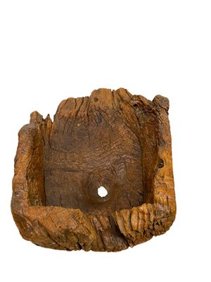 Large Burl Wood Hand Carved Organically Shaped Bowl-UCH-1278731