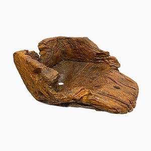 Large Burl Wood Hand Carved Organically Shaped Bowl-UCH-1278731