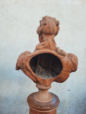 Large Busts of Ceres and Diana, 18th Century, Terracotta, Set of 2-SYQ-1791595