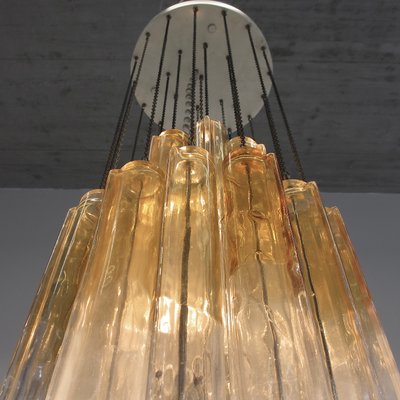 Large Calza Glass Chandelier from Venini, Italy, 1960s-INL-1174544