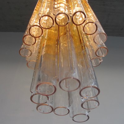 Large Calza Glass Chandelier from Venini, Italy, 1960s-INL-1174544