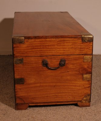 Large Campaign Chest in Camphor Wood, 19th Century-HPU-1765833