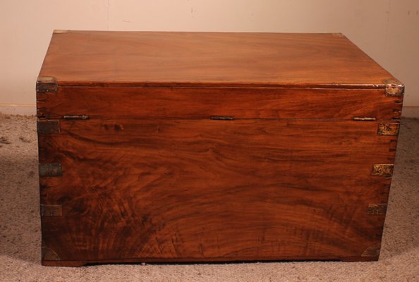 Large Camphor Wood Marine Campaign Chest, 1800s-HPU-1340624