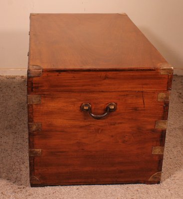 Large Camphor Wood Marine Campaign Chest, 1800s-HPU-1340624