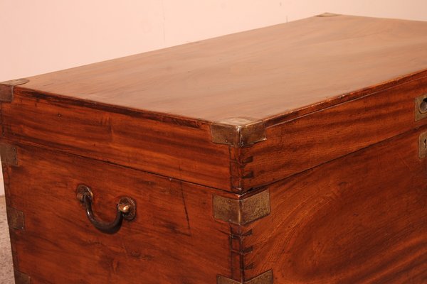 Large Camphor Wood Marine Campaign Chest, 1800s-HPU-1340624