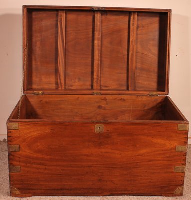 Large Camphor Wood Marine Campaign Chest, 1800s-HPU-1340624