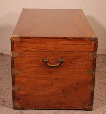 Large Camphor Wood Marine Campaign Chest, 1800s-HPU-1340624