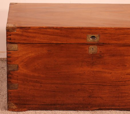 Large Camphor Wood Marine Campaign Chest, 1800s-HPU-1340624