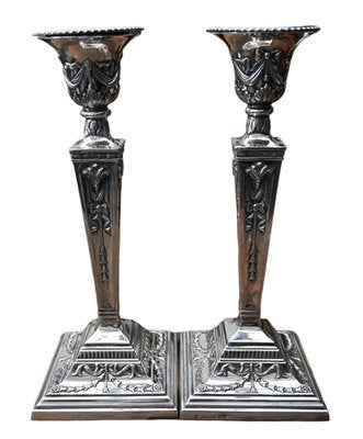 Large Candlesticks in Sterling Silver from Topazio, Set of 2-RIK-1791983