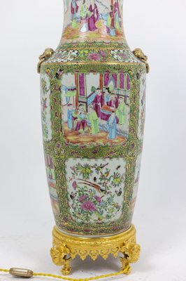 Large Canton Porcelain Lamp, 1880s-CEJ-975042