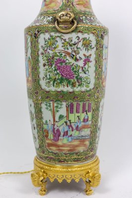 Large Canton Porcelain Lamp, 1880s-CEJ-975042