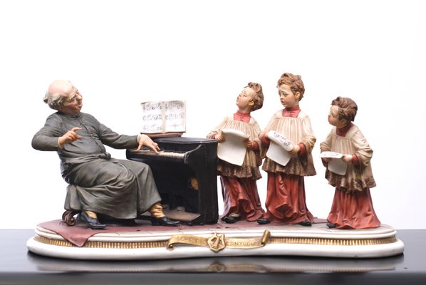 Large Capodimonte Porcelain The Choirboys Figure Group-GCG-1191413