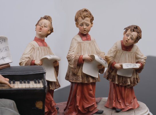 Large Capodimonte Porcelain The Choirboys Figure Group-GCG-1191413