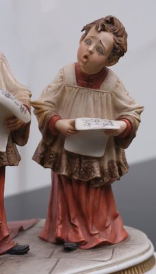 Large Capodimonte Porcelain The Choirboys Figure Group-GCG-1191413