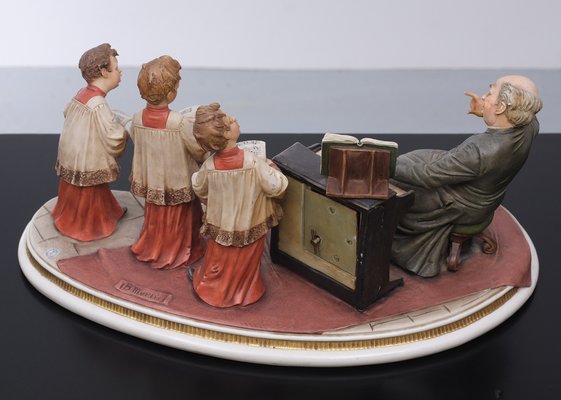 Large Capodimonte Porcelain The Choirboys Figure Group-GCG-1191413