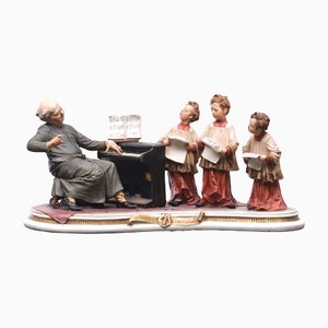 Large Capodimonte Porcelain The Choirboys Figure Group-GCG-1191413